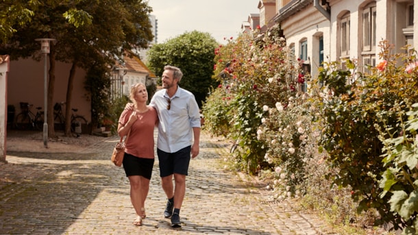 Møllestien - an idyllic cobbled street in the heart of Aarhus