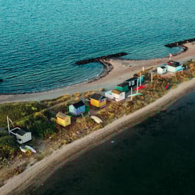 The beach huts in Marstal