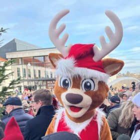 Elmer bringer juleglæde til Skanderborgs butikker
